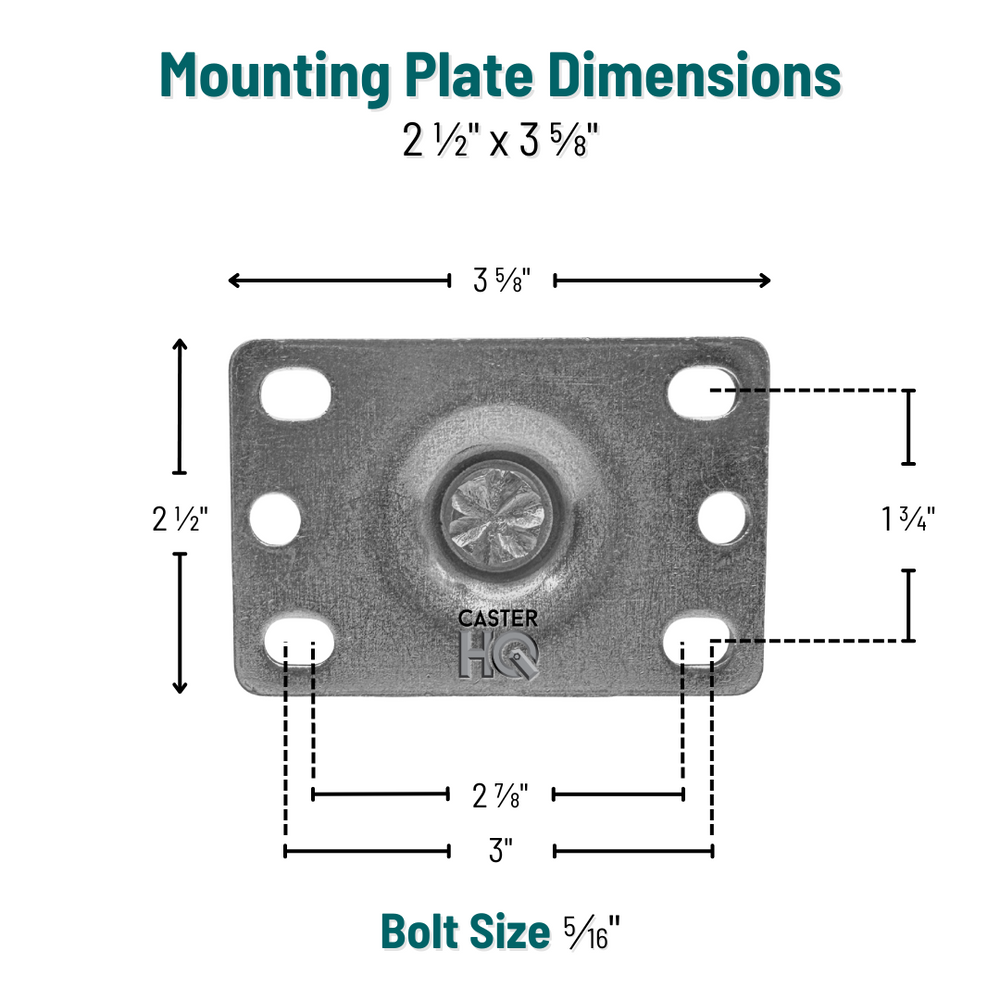 Top plate diagram 2-1/2" x 3-5/8"