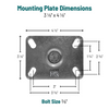 Top plate diagram 3-1/8" x 4-1/8"
