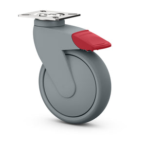 Manner Tango GKL-J-S-75 NP/K Swivel castors with brake — 75mm