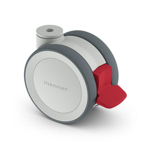 Manner Twist TW-J-S-125 GP/K LOW-12 H Swivel castors with brake — 125mm