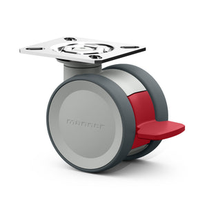 Manner Twist TWL-J-S-75 GP/K H Swivel castors with brake — 75mm