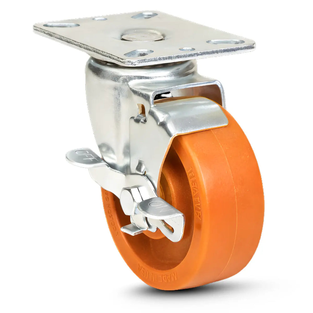 HS40P2HWO 4" High-Temp Bakery Rack Caster – 500°F Heatwave, Zinc-Plated Swivel (No Brake) CasterHQ