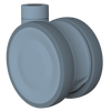 PH Casters Tandem Standard Height MP24H05125PABG13AX — 125mm Total Lock