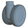 PH Casters Tandem Standard Height MP24H05125PABG18 — 125mm Swivel