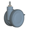 PH Casters Tandem Standard Height MP24T10125PABG13AX — 125mm Total Lock