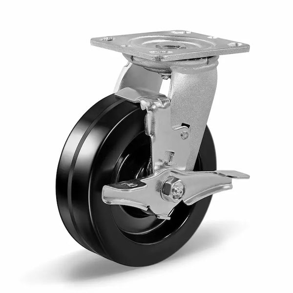 Raymond 5" Phenolic Swivel Caster with Brake