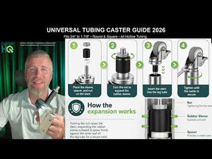 Video: expanding rubber stem casters for square and round tubing (video-thumbnail)