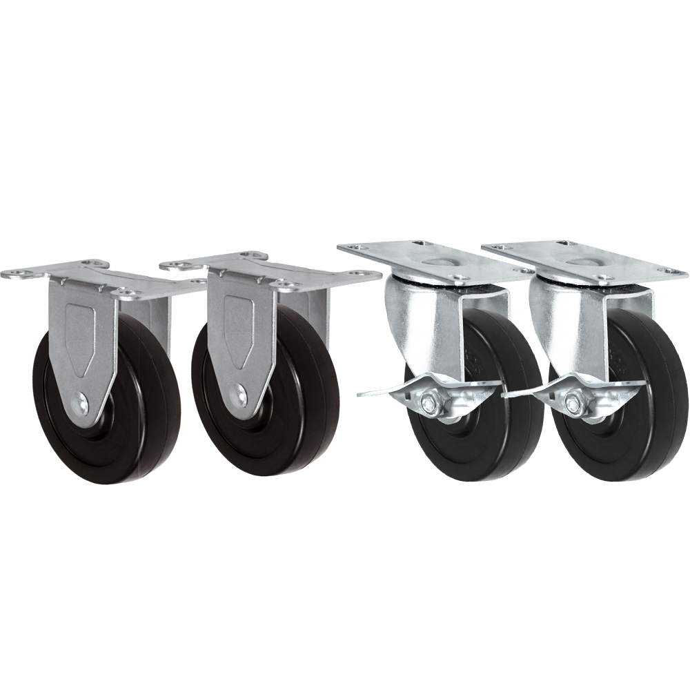 Rubbermaid Commercial Products 1997371 Heavy Duty Adaptable Utility Cart  Replacement Casters, 5, 5.69 Height, 5.82 Width (Pack of 4)